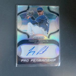 Freddy Peralta Signed Baseball Card